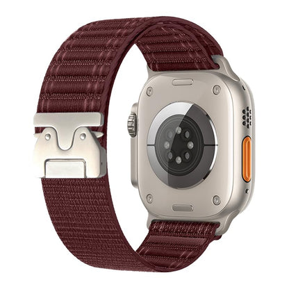 Fabric Bands Compatible with Apple Watch Ultra Band 49mm 46mm 45mm 44mm 42mm 38mm 40mm 41mm Men Women Nylon Sport Loop Strap for iWatch Series Ultra SE 10 9 8 7 6 5 4 3 2 1 (Red Wine 42mm(Series 3)/44mm/45mm/46mm/49mm)
