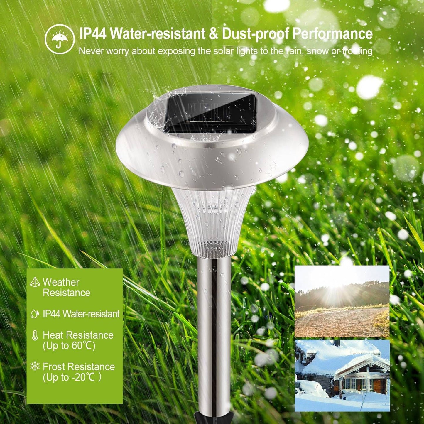 4Packs Solar Garden Lights Outdoor IP44 Waterproof Solar Pathway Lights Color Changing Landscape Lamps - Renee Lane Company