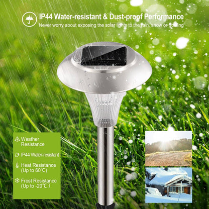 4Packs Solar Garden Lights Outdoor IP44 Waterproof Solar Pathway Lights Color Changing Landscape Lamps - Renee Lane Company