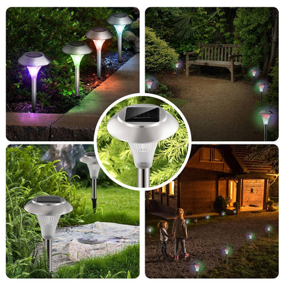 4Packs Solar Garden Lights Outdoor IP44 Waterproof Solar Pathway Lights Color Changing Landscape Lamps - Renee Lane Company