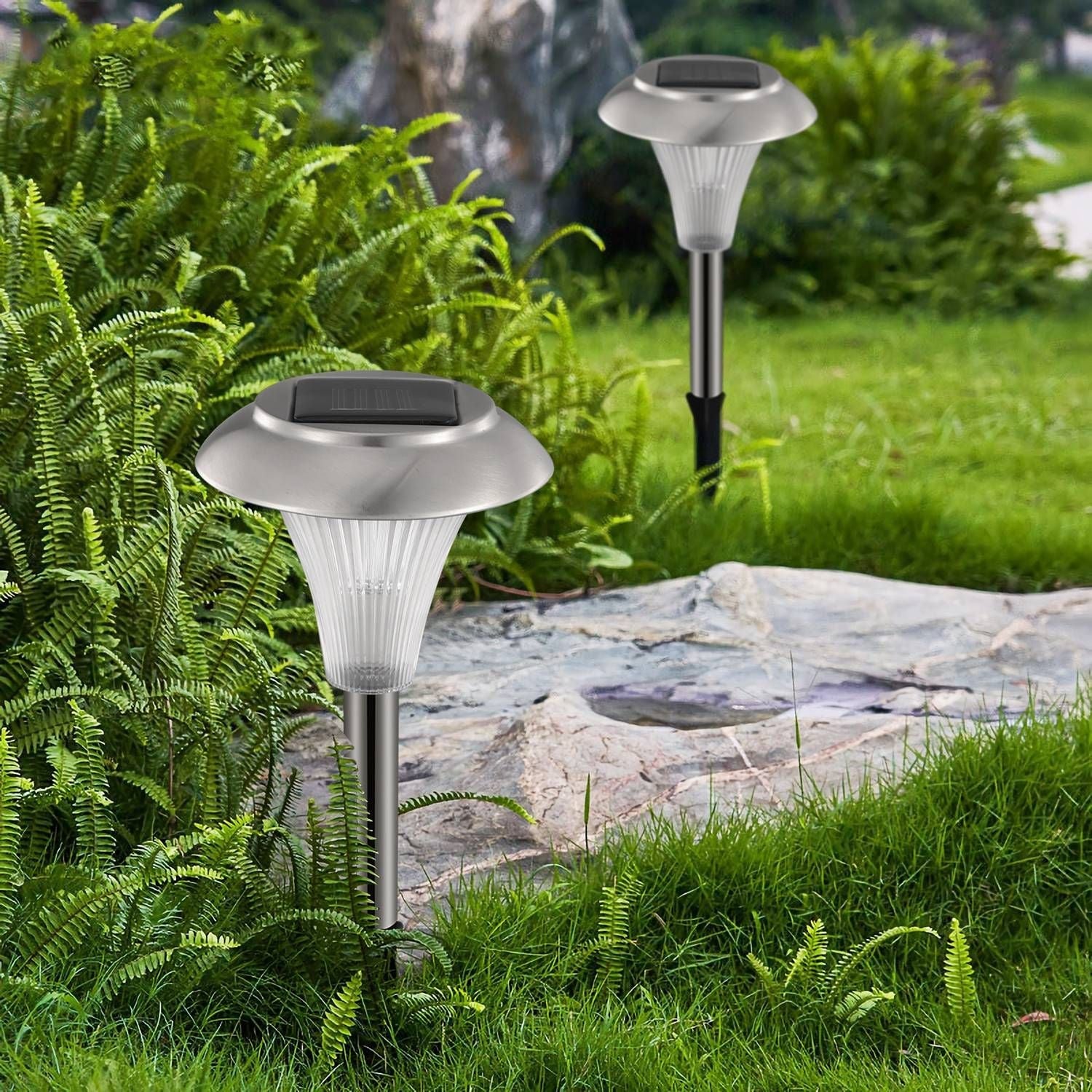 4Packs Solar Garden Lights Outdoor IP44 Waterproof Solar Pathway Lights Color Changing Landscape Lamps - Renee Lane Company