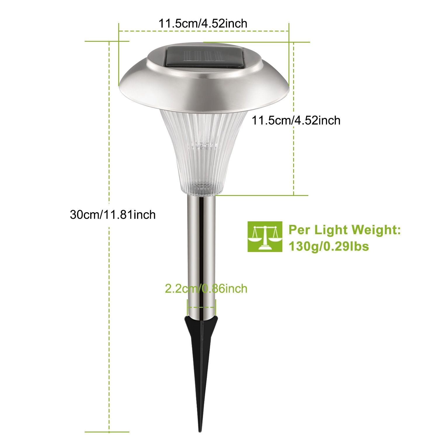4Packs Solar Garden Lights Outdoor IP44 Waterproof Solar Pathway Lights Color Changing Landscape Lamps - Renee Lane Company