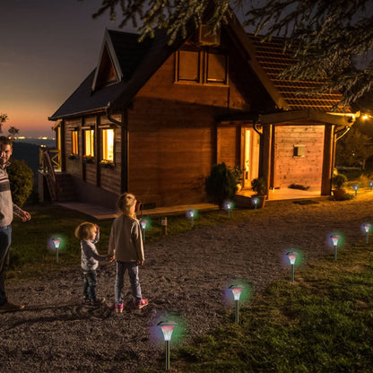 4Packs Solar Garden Lights Outdoor IP44 Waterproof Solar Pathway Lights Color Changing Landscape Lamps - Renee Lane Company