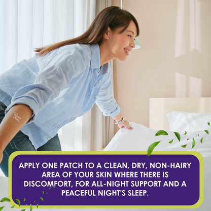 Relief Night Pain Patches: Arnica & Melatonin for Soreness & Sleep - 8 Pack - Renee Lane Company