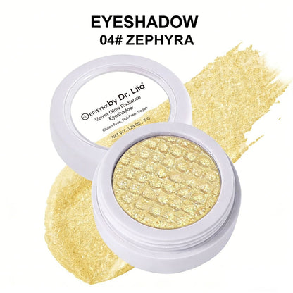 Gold shimmer eyeshadow in a pan, shade 04 Zephyra