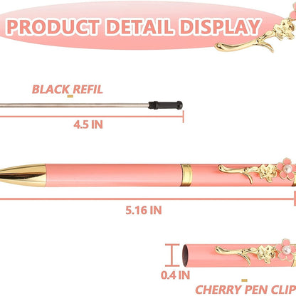 4pcs Ballpoint Pens,Fine Point Smooth Writing Pens,Metal Twist Pretty Pens For Journaling, 1.0 Mm Medium Point Black Ink Cute Pens,Office Supplies Fancy Pen Sets For Women&Men Gift - Renee Lane Company