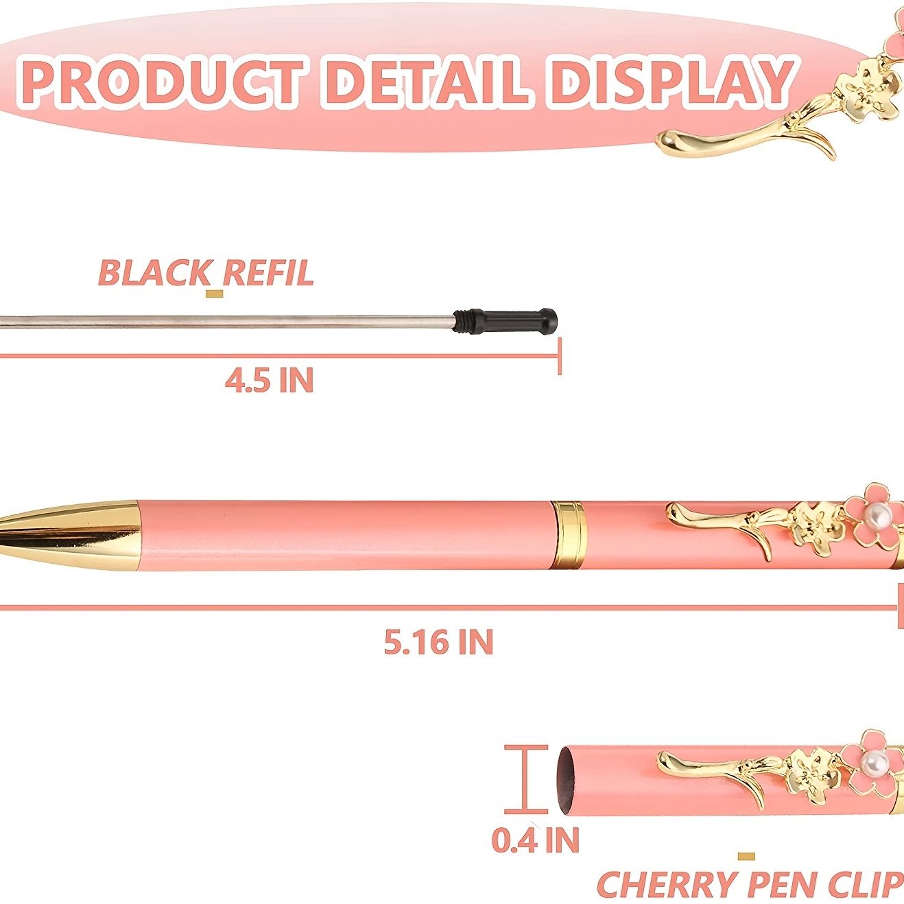 4pcs Ballpoint Pens,Fine Point Smooth Writing Pens,Metal Twist Pretty Pens For Journaling, 1.0 Mm Medium Point Black Ink Cute Pens,Office Supplies Fancy Pen Sets For Women&Men Gift - Renee Lane Company