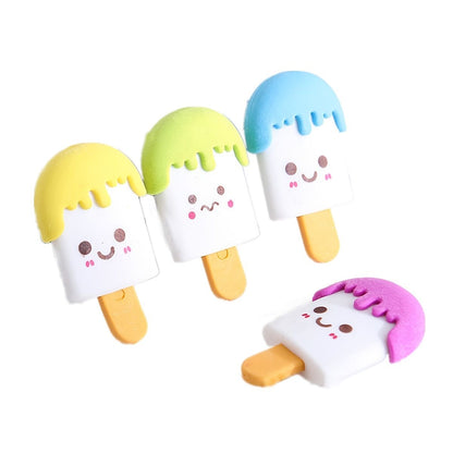 4pcs Ice Cream Shaped Eraser - Renee Lane Company