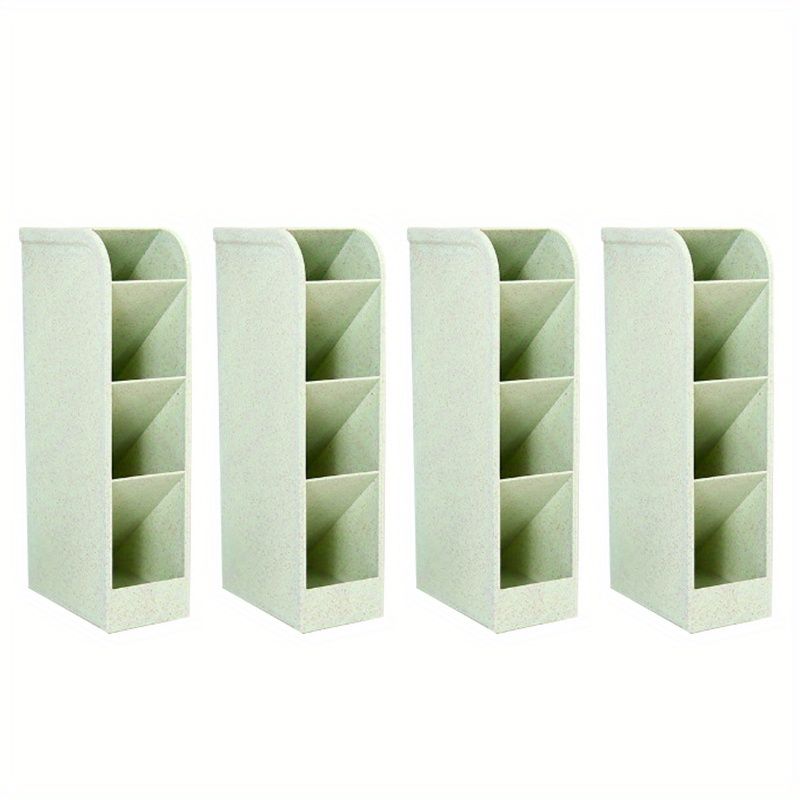 4pcs Multi-Functional Pen/Pencil Markers Holder, Diagonal Matte Pen Holder, Desk Desktop Storage Box, Stationery Rack Frosted Transparent - Renee Lane Company