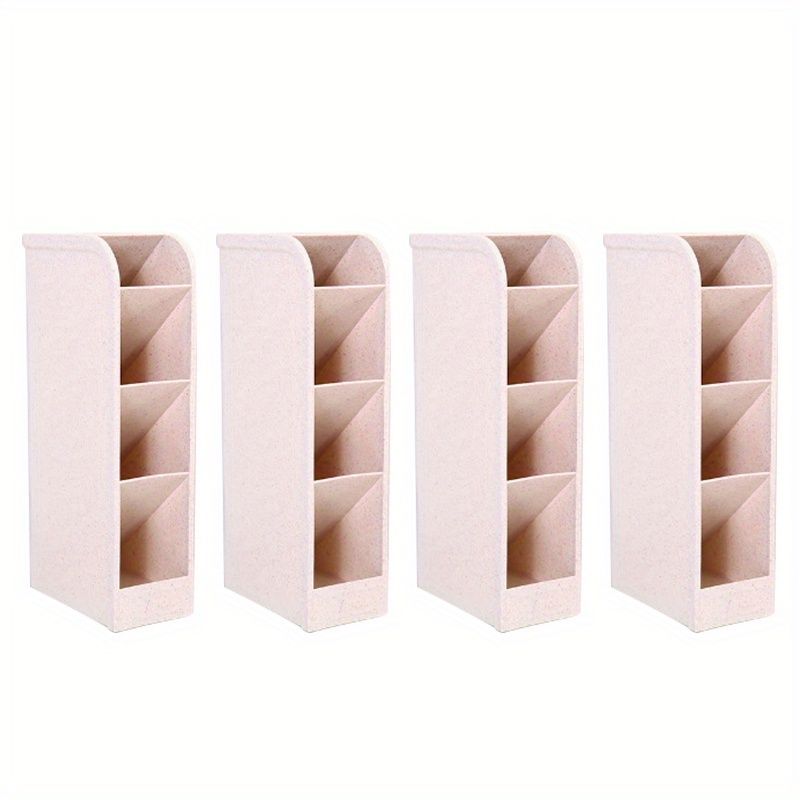 4pcs Multi-Functional Pen/Pencil Markers Holder, Diagonal Matte Pen Holder, Desk Desktop Storage Box, Stationery Rack Frosted Transparent - Renee Lane Company