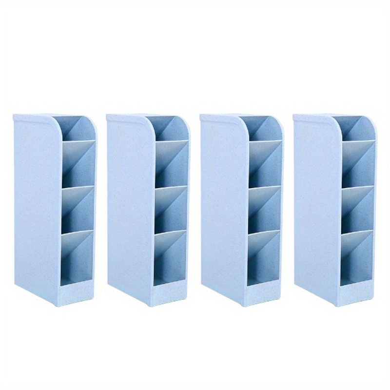 4pcs Multi-Functional Pen/Pencil Markers Holder, Diagonal Matte Pen Holder, Desk Desktop Storage Box, Stationery Rack Frosted Transparent - Renee Lane Company