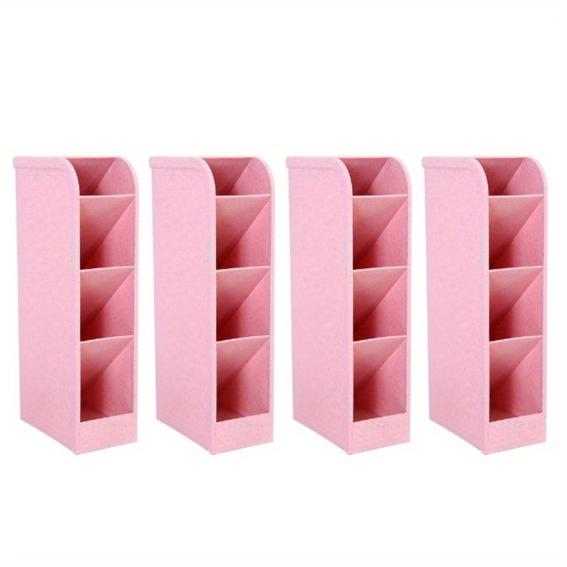 4pcs Multi-Functional Pen/Pencil Markers Holder, Diagonal Matte Pen Holder, Desk Desktop Storage Box, Stationery Rack Frosted Transparent - Renee Lane Company