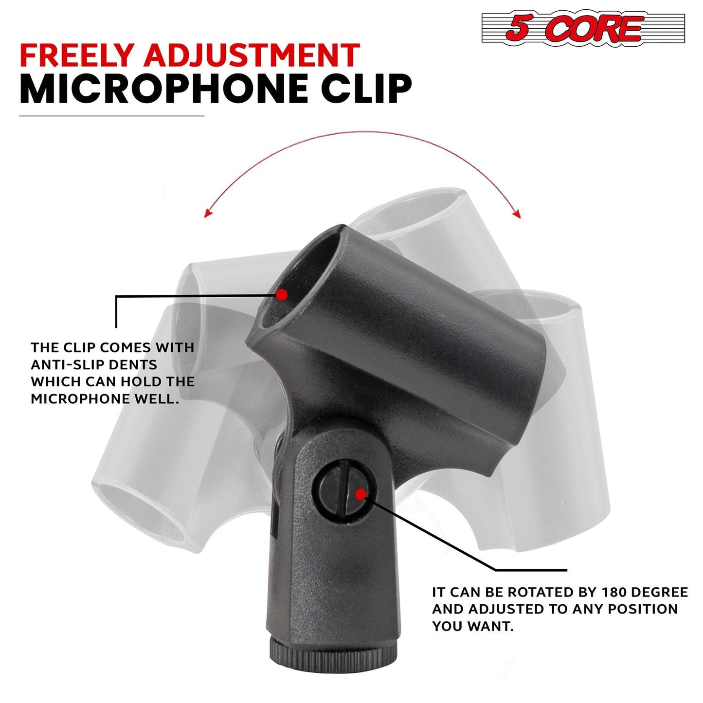5 CORE Professional Instrument Microphone Pencil Mic Condenser Cardioid Unidirectional Stick Microfono with Windscreen Mic Clip & Case - INSTRU MIC 100 GREY - Renee Lane Company