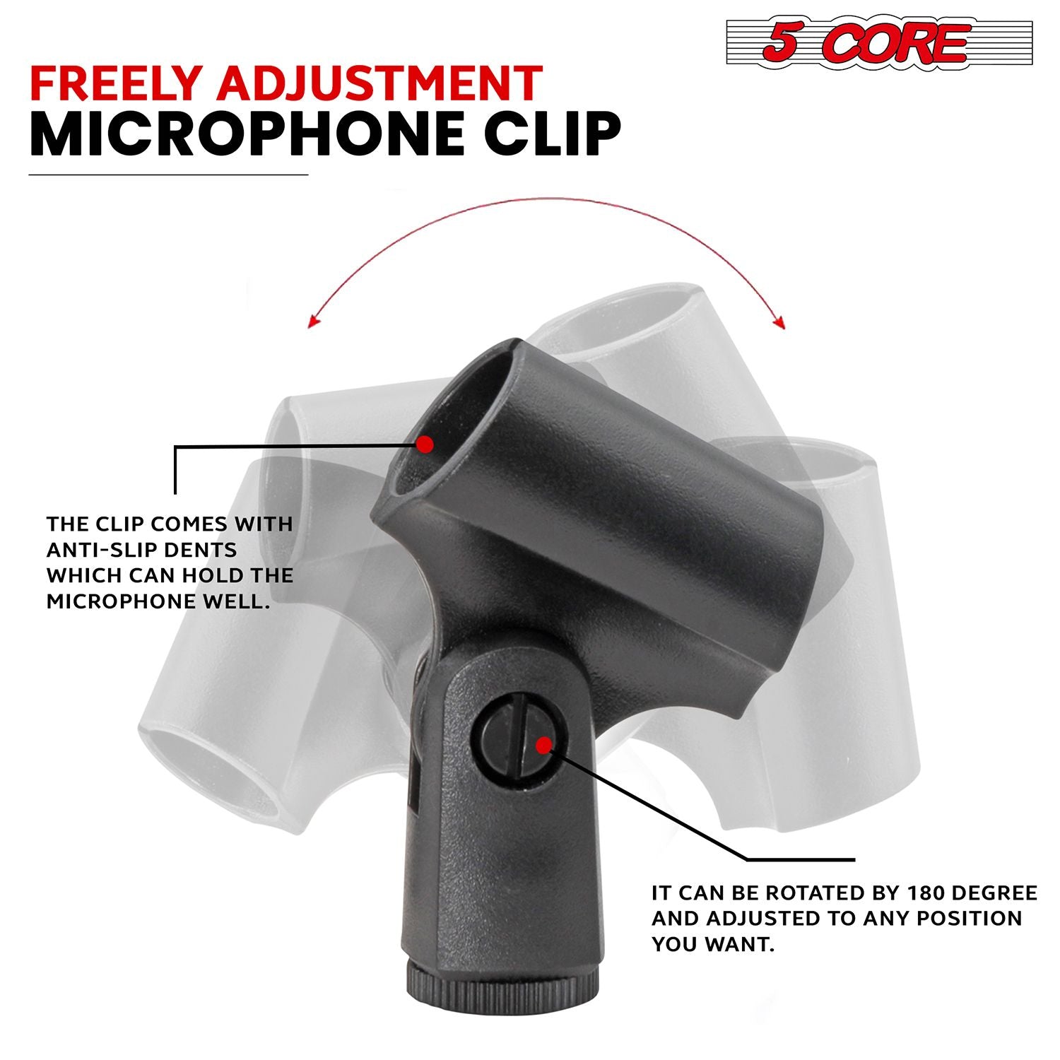5 CORE Professional Instrument Microphone Pencil Mic Condenser Cardioid Unidirectional Stick Microfono with Windscreen Mic Clip & Case - INSTRU MIC 100 GREY - Renee Lane Company
