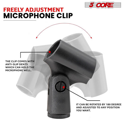 5 CORE Professional Instrument Microphone Pencil Mic Condenser Cardioid Unidirectional Stick Microfono with Windscreen Mic Clip & Case - INSTRU MIC 100 GREY - Renee Lane Company