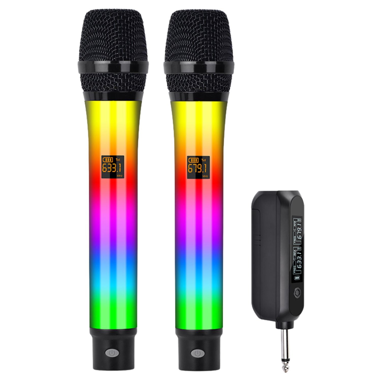 5 Core Microphone Wireless Karaoke Singing Mic Rechargeable Microfono w Lights - Renee Lane Company
