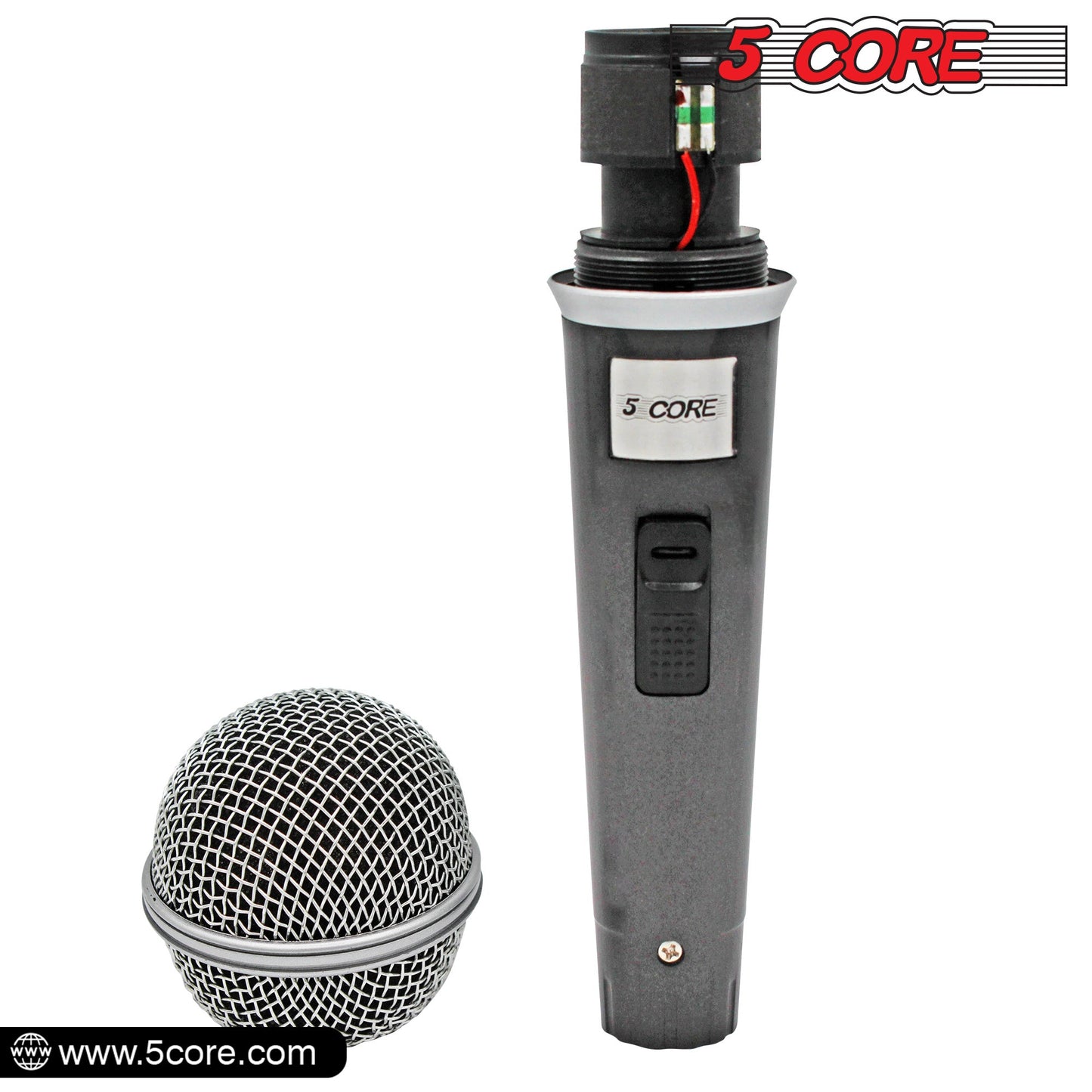 5 Core Microphone XLR Dynamic Mic Karaoke Singing Handheld Microfono Wired Professional Unidirectional 1/4 Plug In Cord Connection for Vocal DJ Music - PM 18 - Renee Lane Company