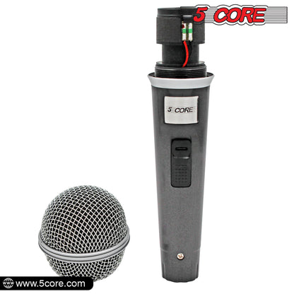 5 Core Microphone XLR Dynamic Mic Karaoke Singing Handheld Microfono Wired Professional Unidirectional 1/4 Plug In Cord Connection for Vocal DJ Music - PM 18 - Renee Lane Company
