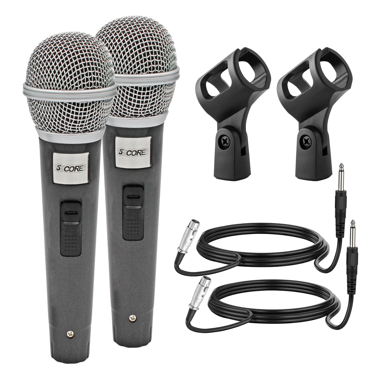 5 Core Microphone XLR Dynamic Mic Karaoke Singing Handheld Microfono Wired Professional Unidirectional 1/4 Plug In Cord Connection for Vocal DJ Music - PM 18 - Renee Lane Company
