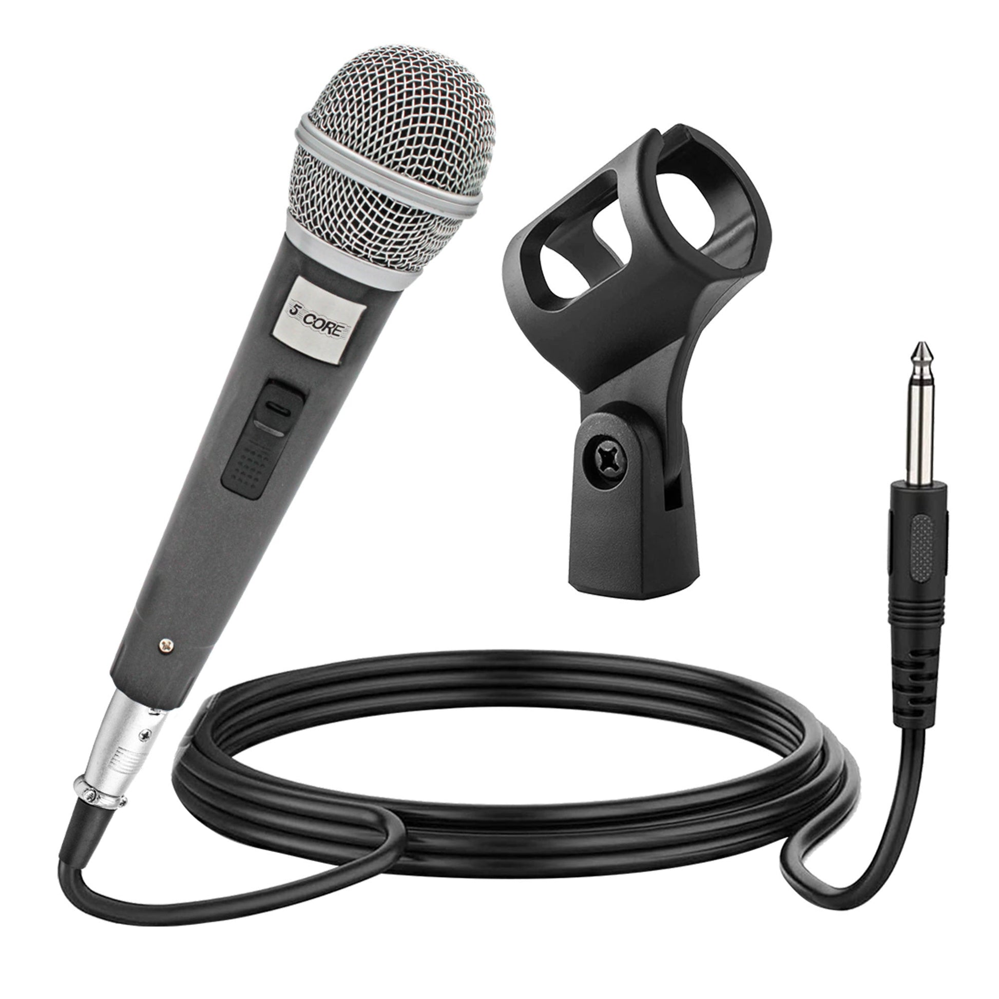 5 Core Microphone XLR Dynamic Mic Karaoke Singing Handheld Microfono Wired Professional Unidirectional 1/4 Plug In Cord Connection for Vocal DJ Music - PM 18 - Renee Lane Company
