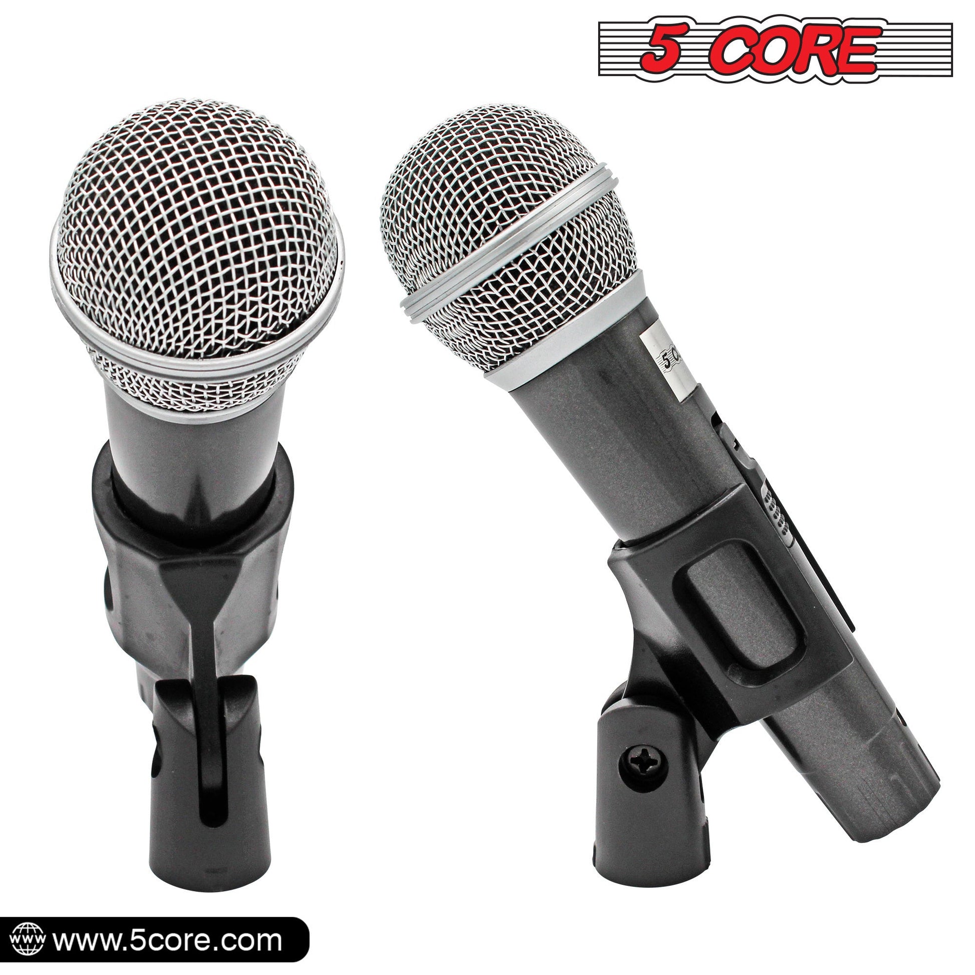 5 Core Microphone XLR Dynamic Mic Karaoke Singing Handheld Microfono Wired Professional Unidirectional 1/4 Plug In Cord Connection for Vocal DJ Music - PM 18 - Renee Lane Company