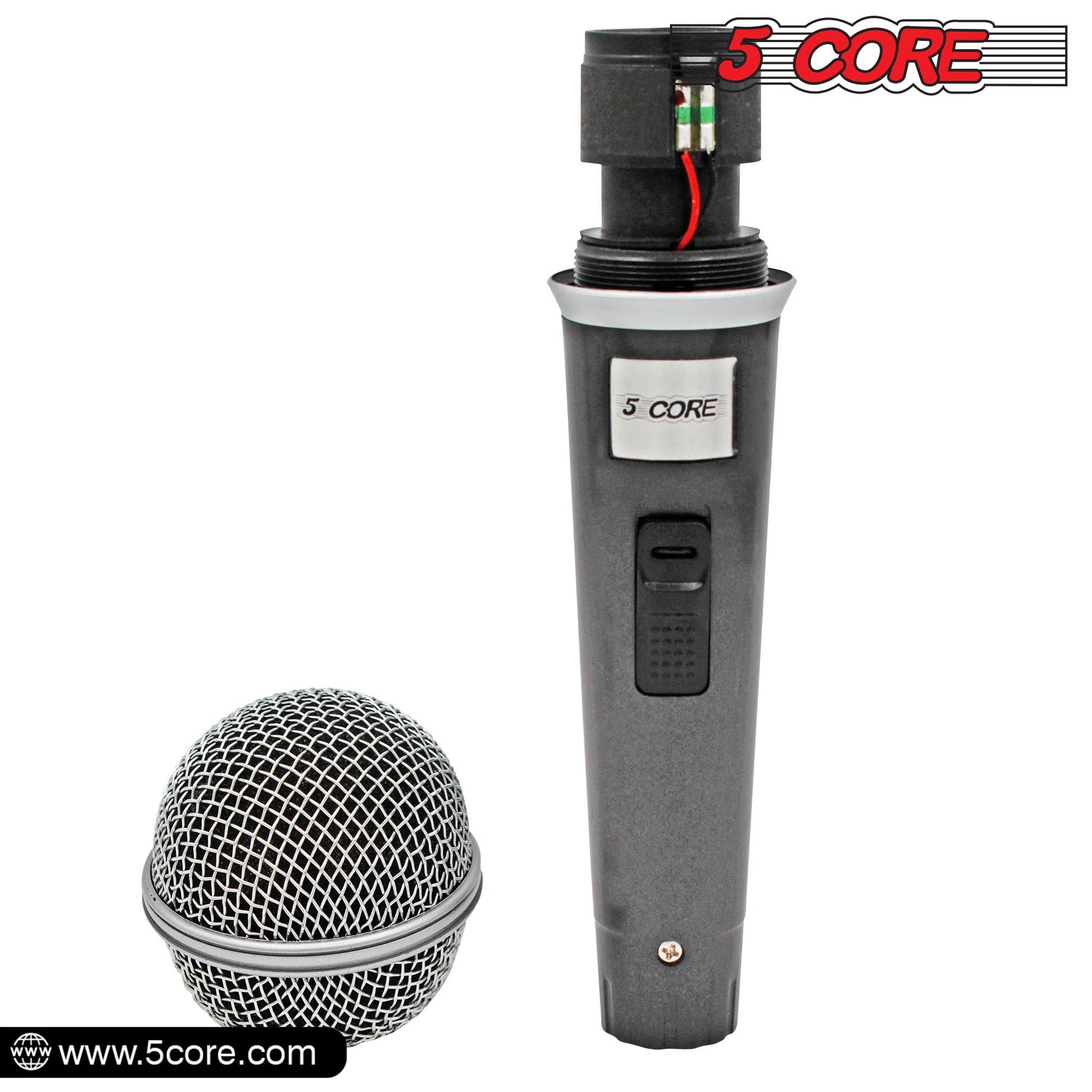 5 Core Microphone XLR Dynamic Mic Karaoke Singing Handheld Microfono Wired Professional Unidirectional 1/4 Plug In Cord Connection for Vocal DJ Music - PM 18 - Renee Lane Company