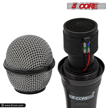 5 Core Microphone XLR Dynamic Mic Karaoke Singing Handheld Microfono Wired Professional Unidirectional 1/4 Plug In Cord Connection for Vocal DJ Music - PM 600 - Renee Lane Company