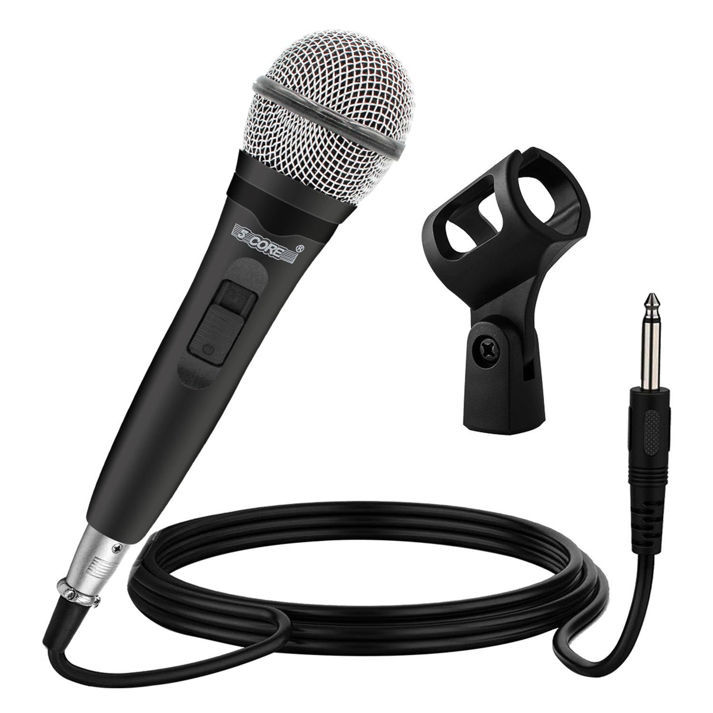 5 Core Microphone XLR Dynamic Mic Karaoke Singing Handheld Microfono Wired Professional Unidirectional 1/4 Plug In Cord Connection for Vocal DJ Music - PM 600 - Renee Lane Company
