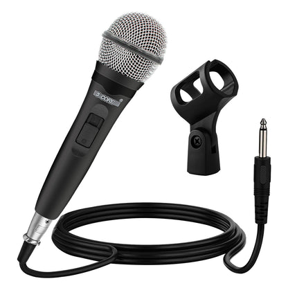 5 Core Microphone XLR Dynamic Mic Karaoke Singing Handheld Microfono Wired Professional Unidirectional 1/4 Plug In Cord Connection for Vocal DJ Music - PM 600 - Renee Lane Company