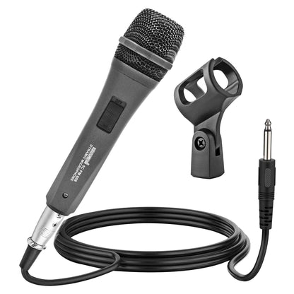 5 Core Microphone XLR Dynamic Mic Karaoke Singing Handheld Microfono Wired Professional Unidirectional 1/4 Plug In Cord Connection for Vocal DJ Music - PM 608 - Renee Lane Company