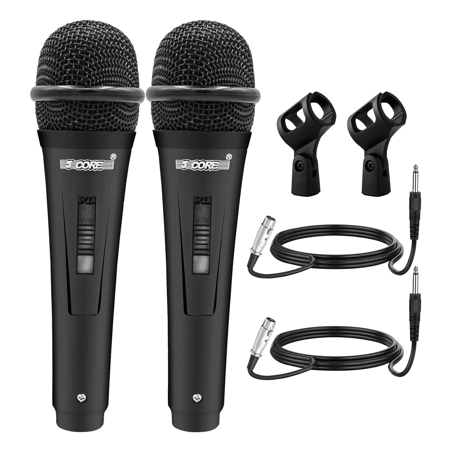 5 Core Microphone XLR Dynamic Mic Karaoke Singing Handheld Microfono Wired Professional Unidirectional 1/4 Plug In Cord Connection for Vocal DJ Music - PM 816 - Renee Lane Company