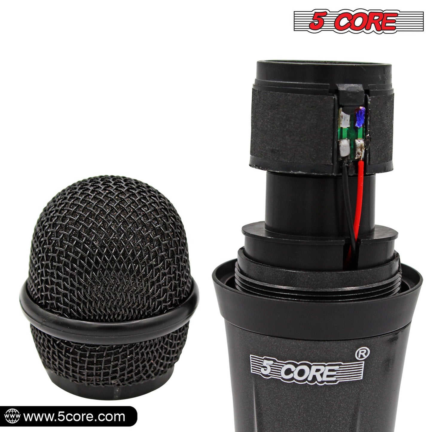 5 Core Microphone XLR Dynamic Mic Karaoke Singing Handheld Microfono Wired Professional Unidirectional 1/4 Plug In Cord Connection for Vocal DJ Music - PM 816 - Renee Lane Company