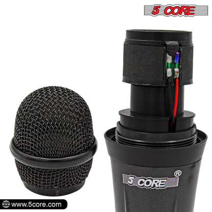 5 Core Microphone XLR Dynamic Mic Karaoke Singing Handheld Microfono Wired Professional Unidirectional 1/4 Plug In Cord Connection for Vocal DJ Music - PM 816 - Renee Lane Company