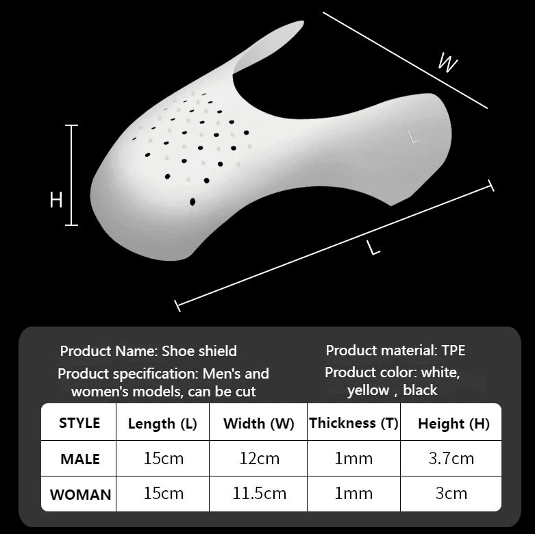 5 Pairs Shoe Protector Anti Crease Force Fields Cover Toe Cap Creasing Decreaser - Renee Lane Company