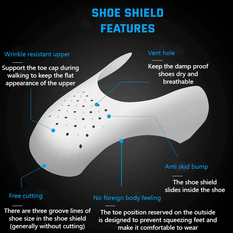 5 Pairs Shoe Protector Anti Crease Force Fields Cover Toe Cap Creasing Decreaser - Renee Lane Company