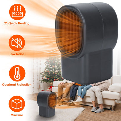 500W Portable Electric Space Heater Mini Desktop Fan Heater Personal Small Space Heater for Home Office - Renee Lane Company