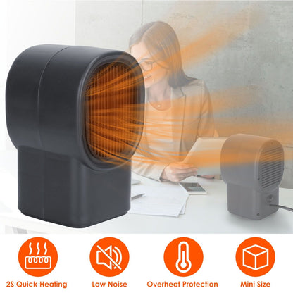 500W Portable Electric Space Heater Mini Desktop Fan Heater Personal Small Space Heater for Home Office - Renee Lane Company