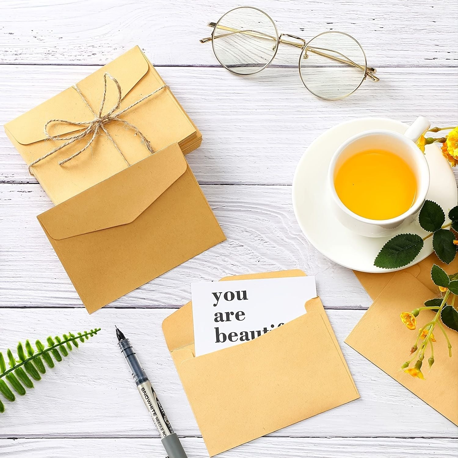 50pcs Gift Card Envelopes, Mini Paper Card Envelopes Covers, Credit Card Envelopes Covers For Christmas Gift Cards Invitations Business Bills Mini Cards - Renee Lane Company