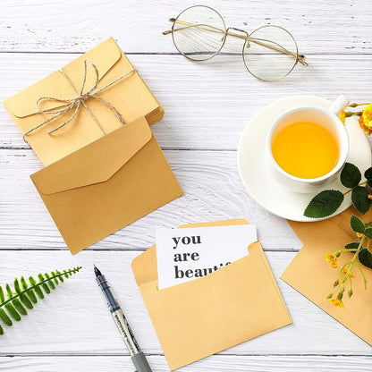 50pcs Gift Card Envelopes, Mini Paper Card Envelopes Covers, Credit Card Envelopes Covers For Christmas Gift Cards Invitations Business Bills Mini Cards - Renee Lane Company