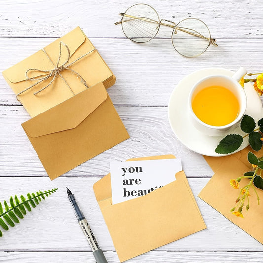50pcs Gift Card Envelopes, Mini Paper Card Envelopes Covers, Credit Card Envelopes Covers For Christmas Gift Cards Invitations Business Bills Mini Cards - Renee Lane Company