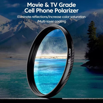 52mm Clip-On CPL Phone Lens Filter - Renee Lane Company