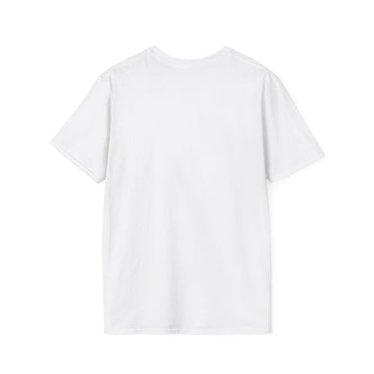 White crew-neck T-shirt with no graphic on the back, short sleeves