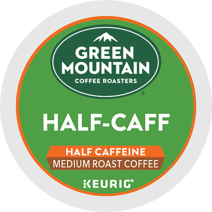 Green Mountain Coffee Roasters Half Caff Coffee, Keurig Single-Serve K-Cup pods, Medium Roast, 24 Count
