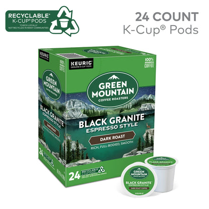 Green Mountain Coffee Roasters, Black Granite Dark Roast K-Cup Coffee Pods, 24 Count