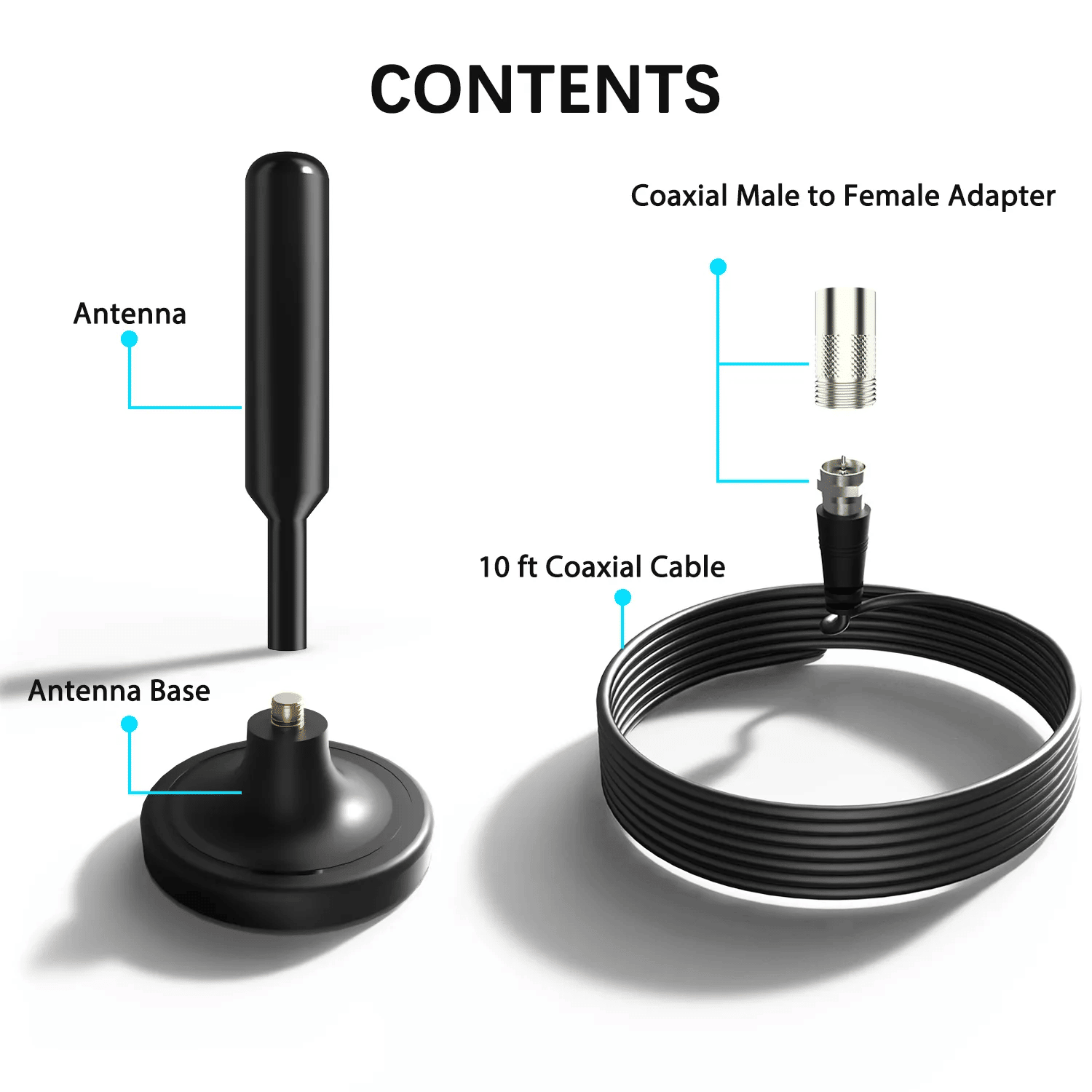 5600Miles Upgraded TV Antenna HDTV Amplified Digital 4K 1080P Long Range Indoor - Renee Lane Company