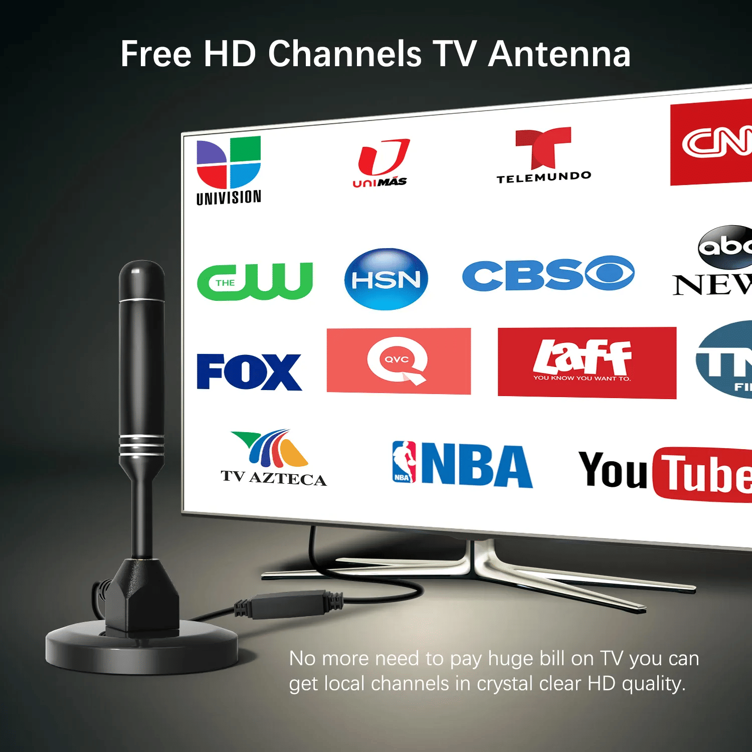 5600Miles Upgraded TV Antenna HDTV Amplified Digital 4K 1080P Long Range Indoor - Renee Lane Company