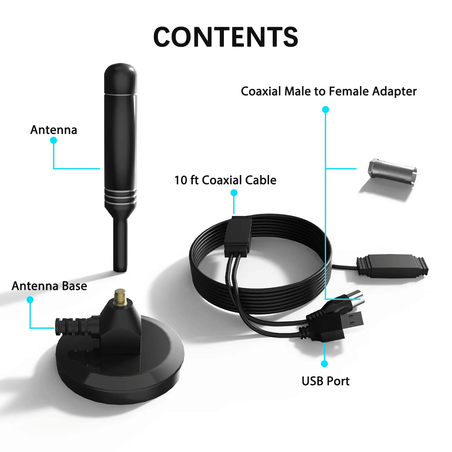 5600Miles Upgraded TV Antenna HDTV Amplified Digital 4K 1080P Long Range Indoor - Renee Lane Company