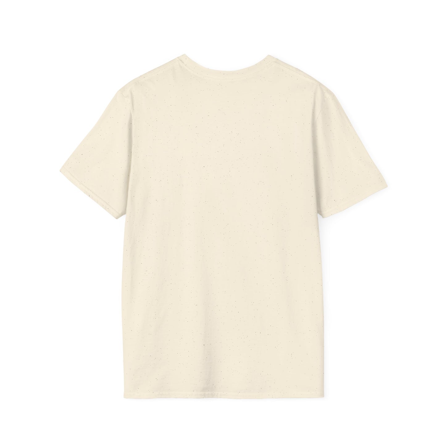 Cream crew neck T-shirt, plain front with no graphic