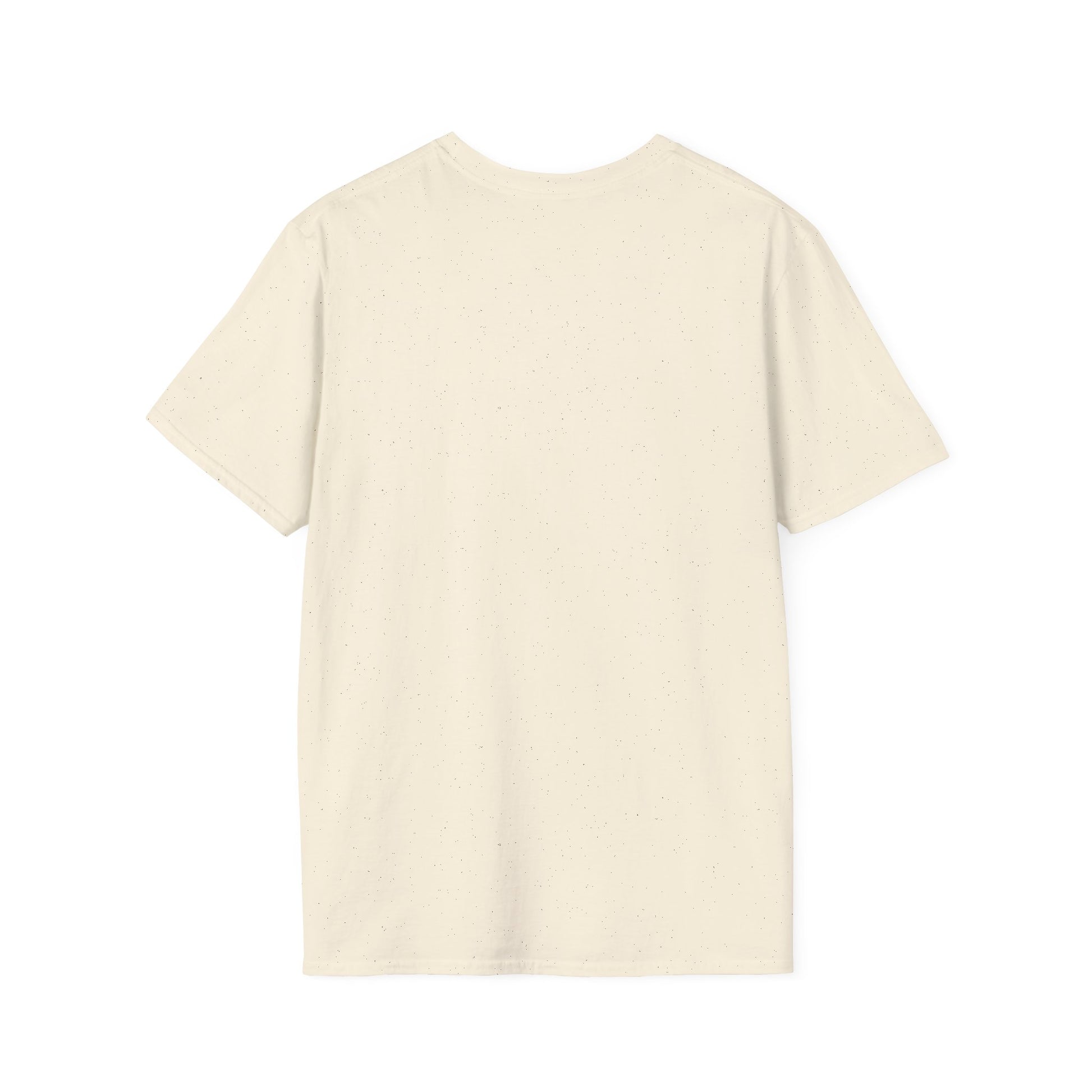 Cream crew neck T-shirt, plain front with no graphic