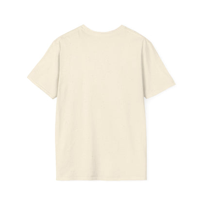 Cream crew neck T-shirt, plain front with no graphic